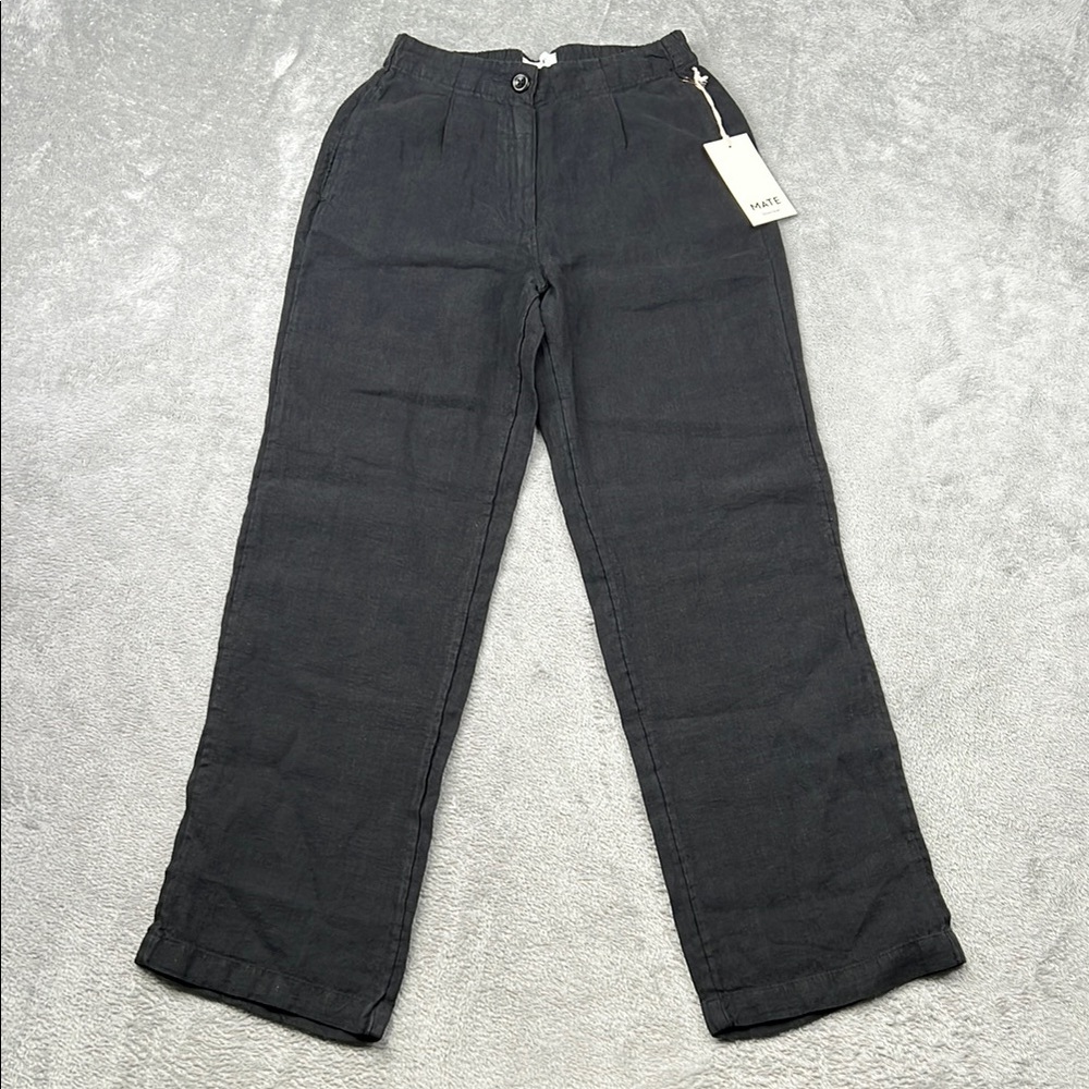 NEW MATE The Label XS 100% Organic‎ Linen Pants Tailored Womens